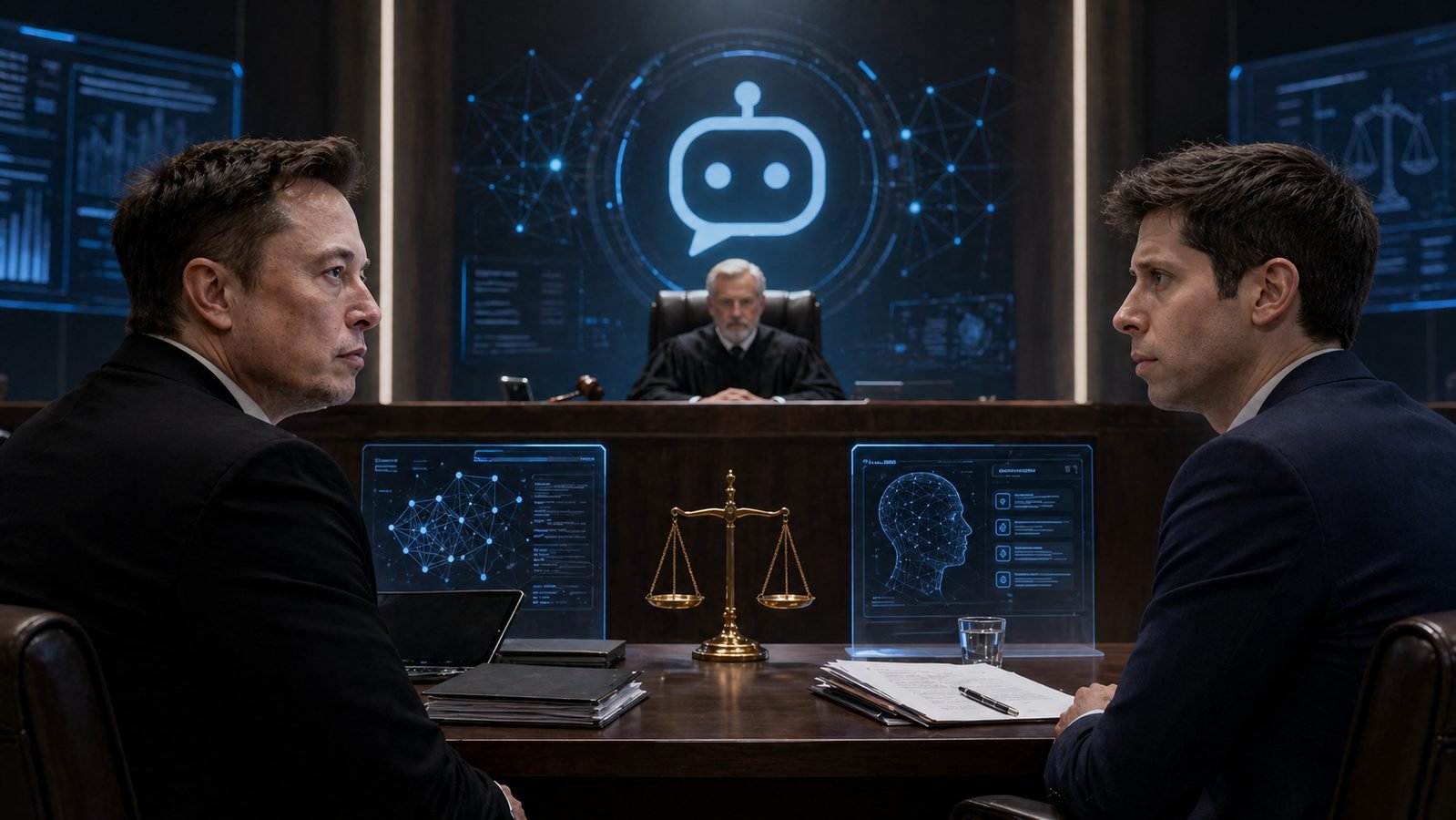 Elon Musk e Sam Altman em disputa judicial sobre a OpenAI
