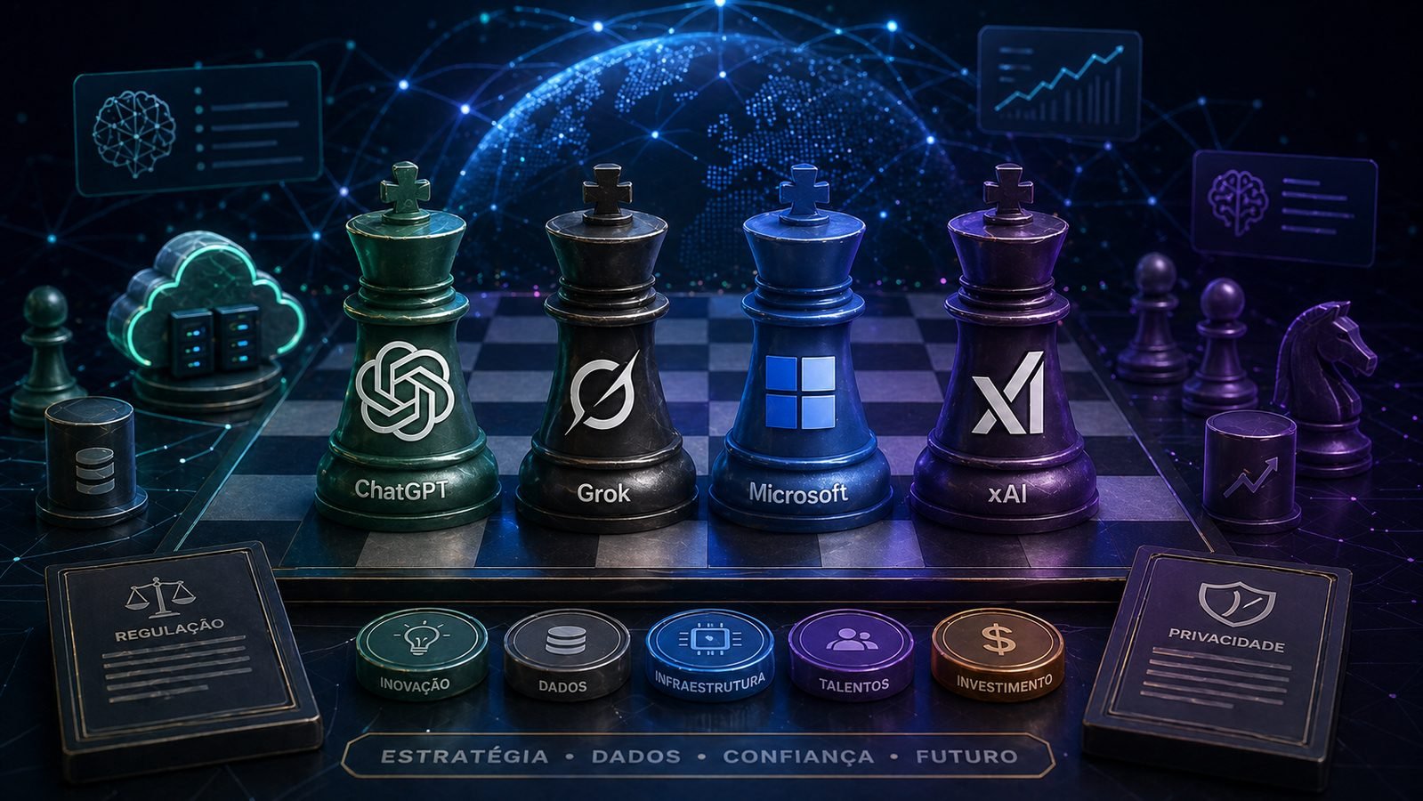 Disputa estratégica entre OpenAI, xAI, Grok e Microsoft