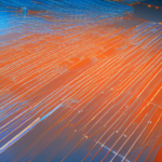 Ilustração abstrata de infraestrutura da internet conectada a agentes de inteligência artificial