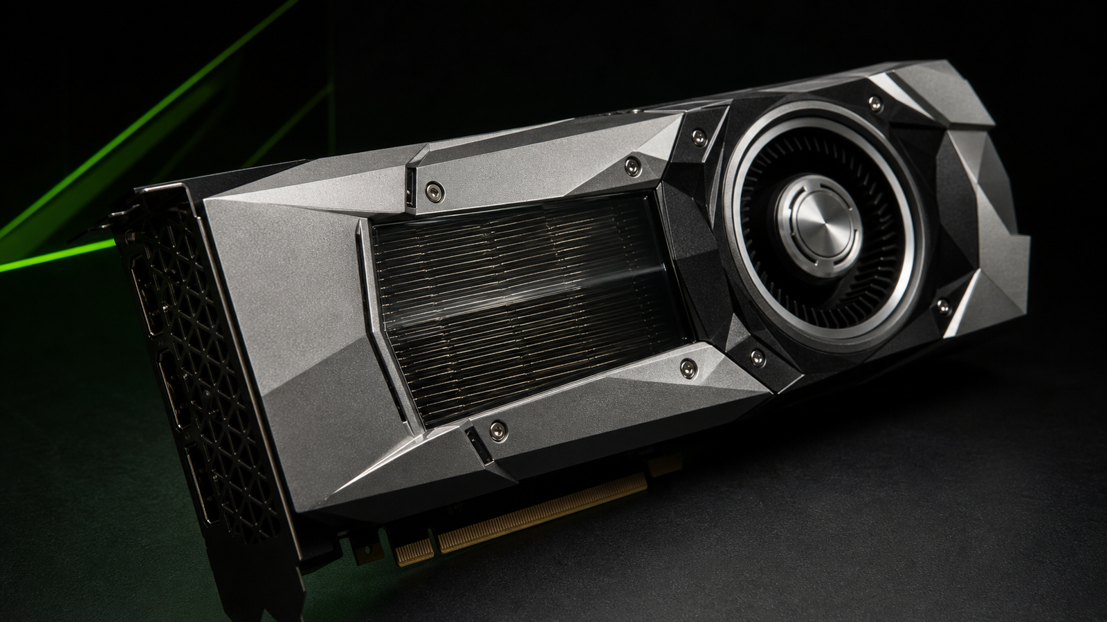 Imagem ilustrativa de uma placa de vídeo topo de linha inspirada na GTX 1080 Ti da geração Pascal