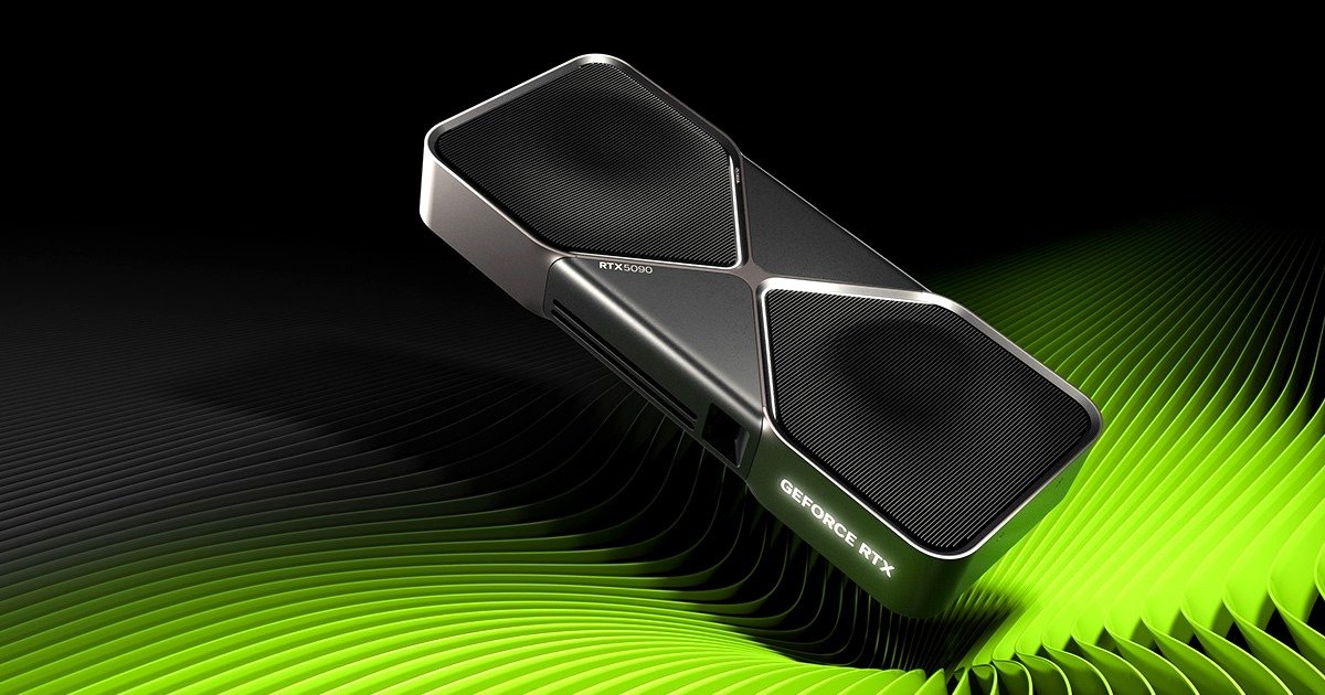 Imagem oficial da NVIDIA GeForce RTX 50 Series, reexportada para melhor visualização em mobile